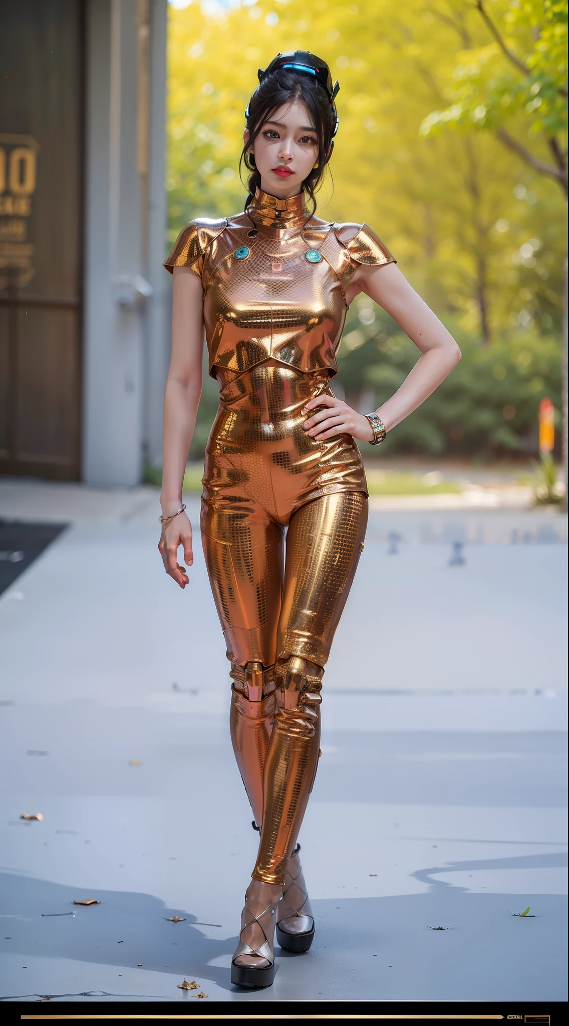 Best quality,golden jewelery,Fairy skin,(Fidelity :1.2),Eternal,ultra - detailed,actual,high high quality,movie light lighting,Ray traching,hyper HD,Upper part of the body, Future Iron Man mecha,Cinema lenses,tank battery,Launching equipment,Large-caliber artillery,ross tran 8 k,mechatankcyberarmoredchariotgirl,Wearing a cyberpunk electronic helmet,Wearing a glowing space helmet,High-tech motorcycle helmet,There is a breathing light on the body,The armor of the future shines,Armed electromagnetic gun,in mecha style,