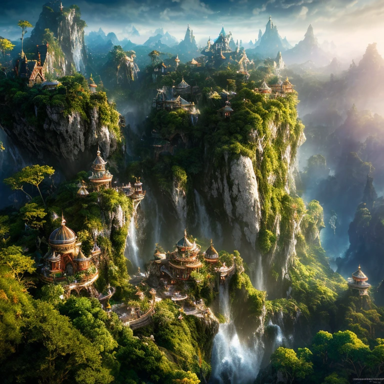 Full body pose, hyperrealistic arial photograph of neverland, dim volumetric lighting, 8 k, octane beautifully detailed render, extremely hyper detailed, intricate, epic composition, cinematic lighting, masterpiece, trending on artstation, very very detailed, stunning, hdr, smooth, sharp focus, high resolution, award, winning photo, dslr, 5 0 mm