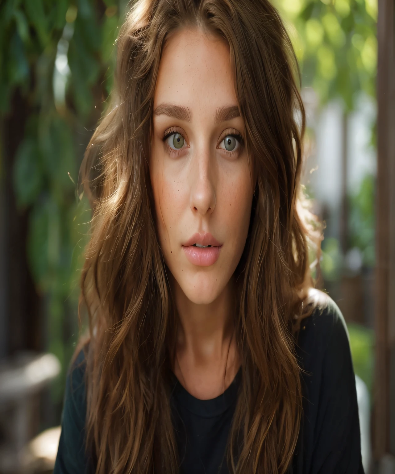 arafed woman with long brown hair and green eyes, with green eyes, tanned beauty portrait, gorgeous attractive face, green eyes fine face pretty face, perfect face and eyes, beautiful female model, attractive beautiful face, girl with brown hair, beautiful perfect face, brown hair and large eyes, beautiful young woman, photo of a beautiful woman
