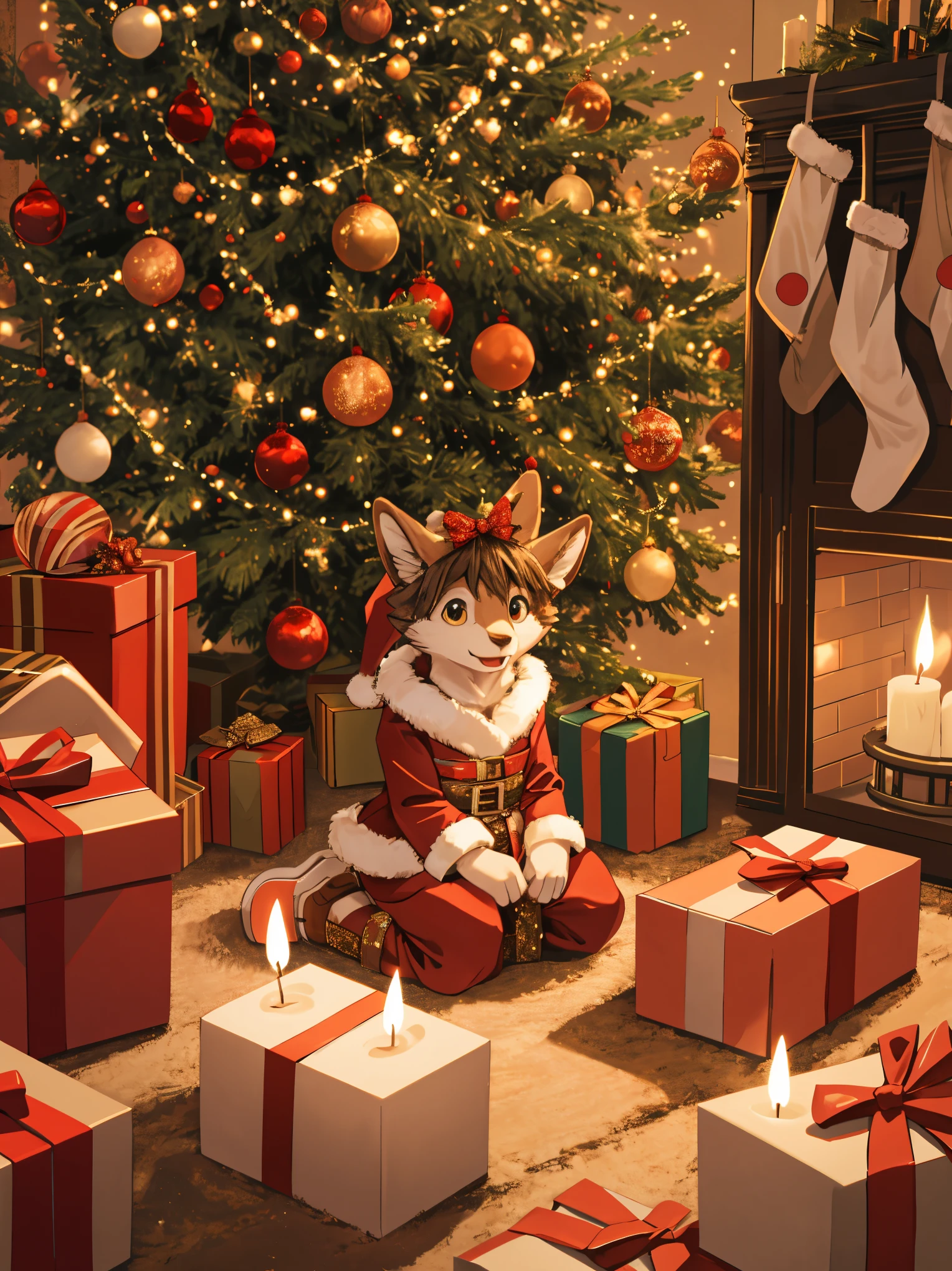 (best quality,4k,8k,highres,masterpiece:1.2),ultra-detailed,realistic,gifts,table,Christmas tree,decorations,wrapping ,bows,ribbon,presents,holiday spirit,vibrant colors,warm lighting,cozy atmosphere,toys,cards,candles,snowflakes,joyful,celebration,exquisite details,exciting surprises,shiny ornaments,sparkling tinsel,beautifully wrapped,excited children,anticipation,festive mood,magical ambiance,delightful moment,wonderful memories,family gathering,cheerful faces,Christmas magic,extravagant,abundance of presents,HDR,UHD,studio lighting,ultra-fine painting,sharp focus,physically-based rendering,professional,vivid colors,bokeh.