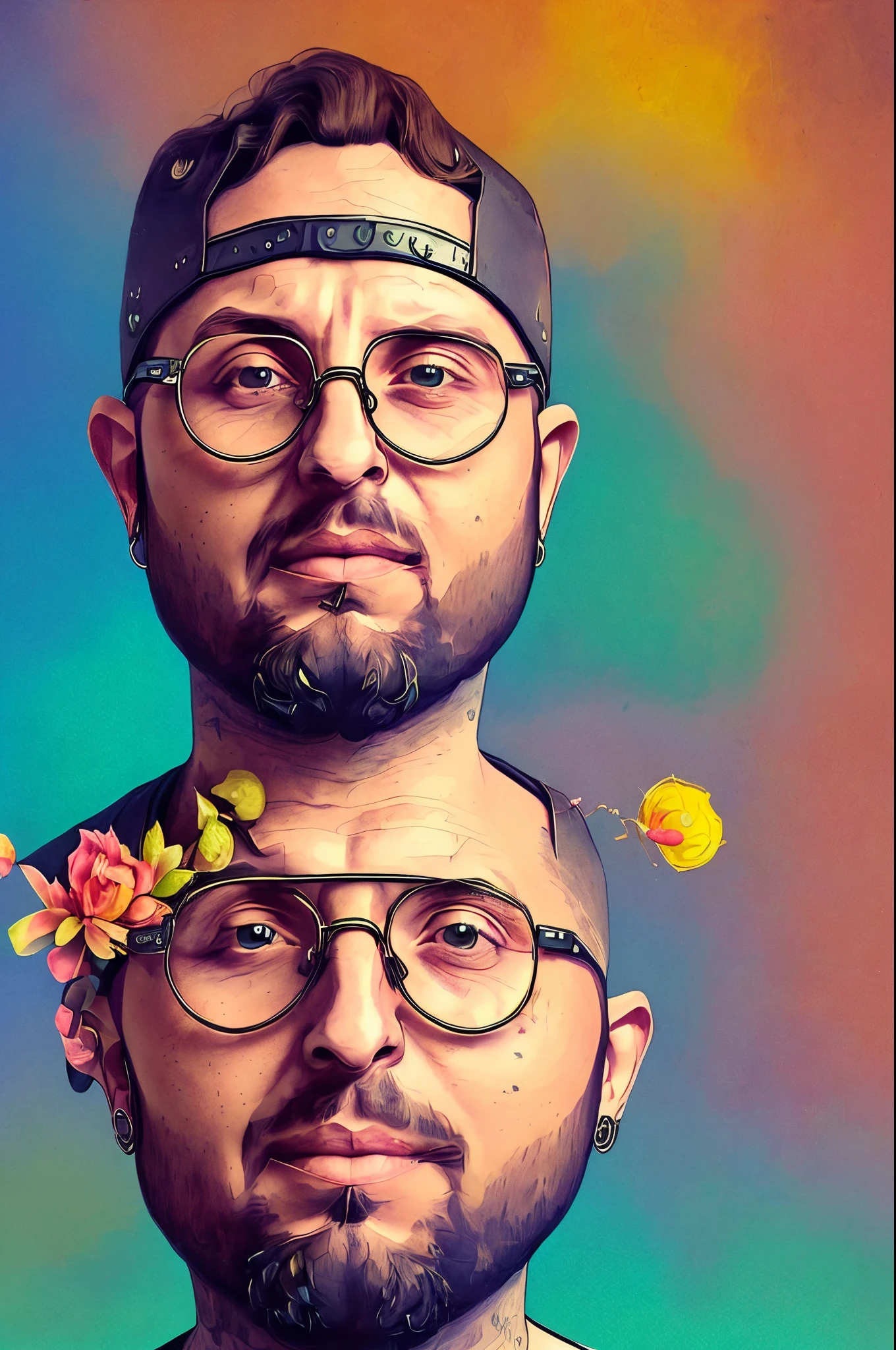 (CBZBB:1.25), Portrait of the cutest illustration of an man with sunglasses Baggins, Artstation, CGI_Animation,