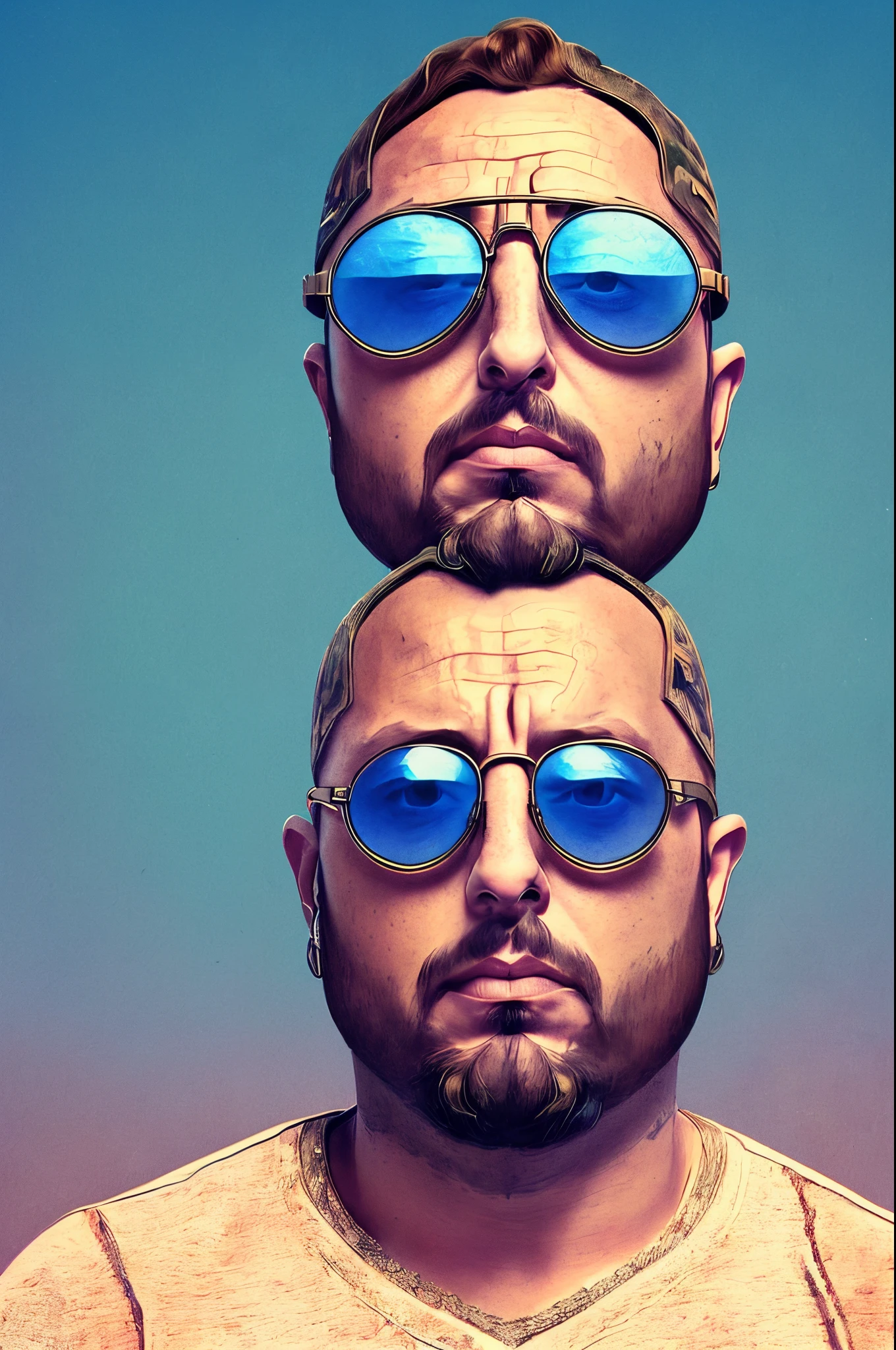 (CBZBB:1.25), Portrait of the cutest illustration of an man with sunglasses Baggins, Artstation, CGI_Animation,