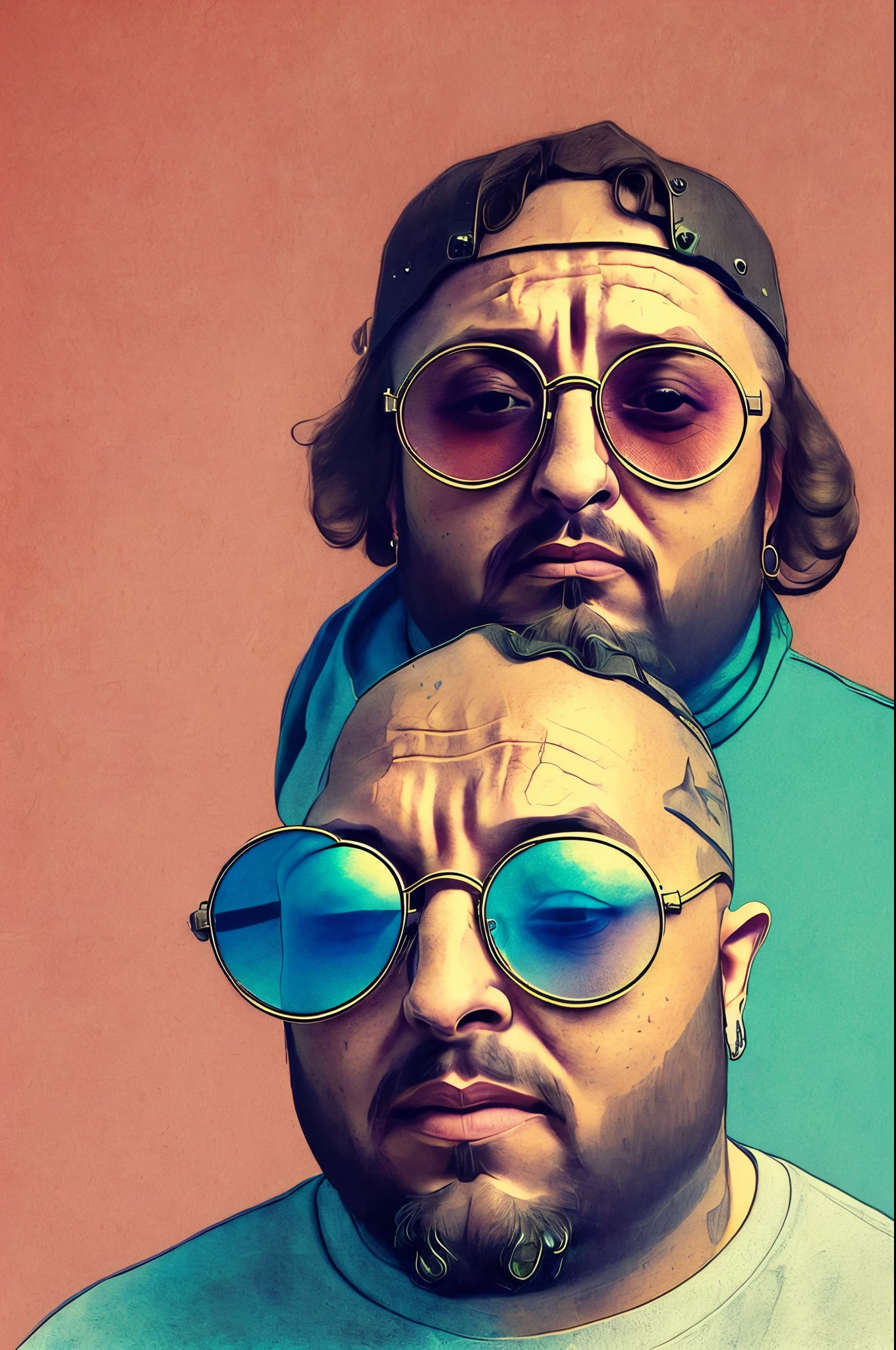 (CBZBB:1.25), Portrait of the cutest illustration of an man with sunglasses Baggins, Artstation, CGI_Animation,