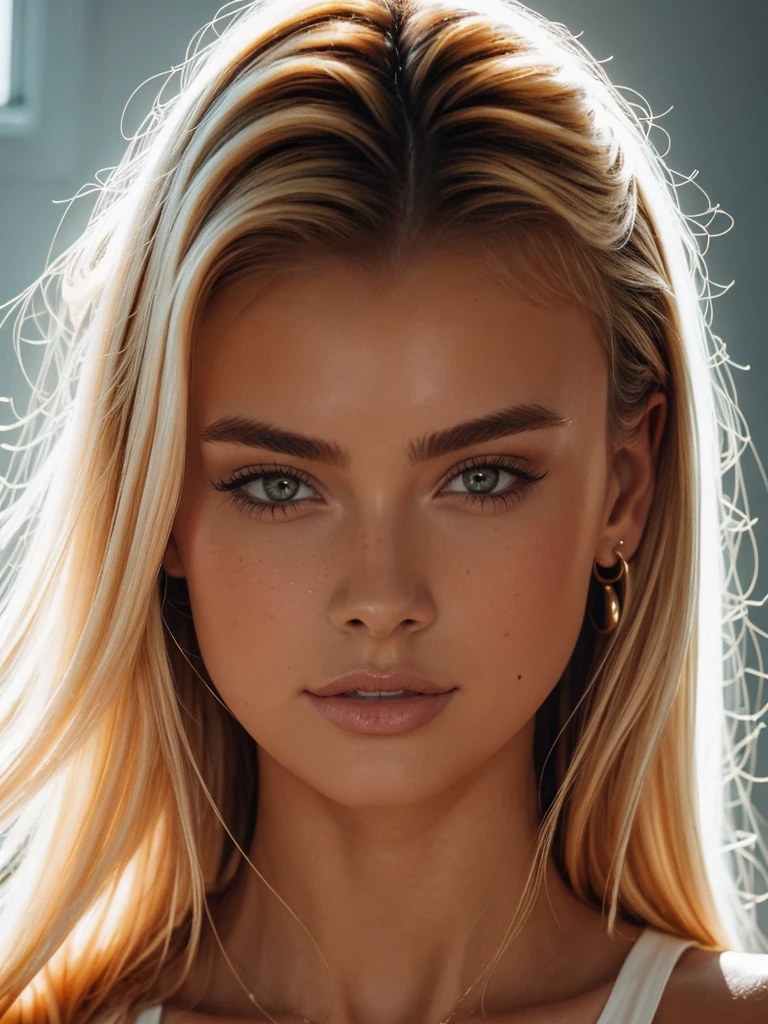 Beautiful symmetrical face, cute german model face , age19, Blonde hair, detailed hairs, Skin Texture, Skin realism, Sharp Focus, Highly detailed, Best Quality, 4K , masutepiece, Hyper-Realism, Professional Photography, Raw photo、fullllbody