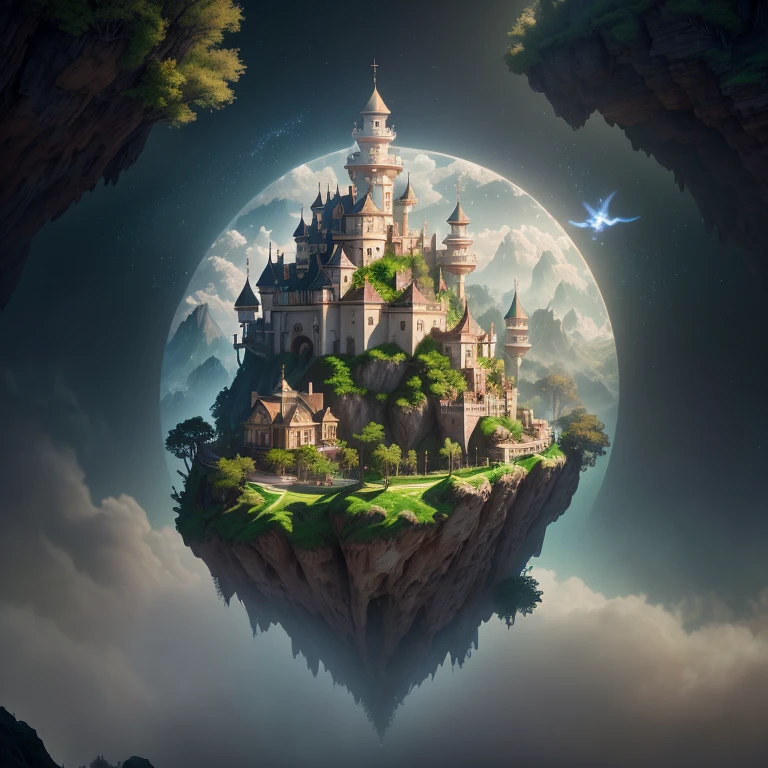 Full body pose, hyperrealistic arial photograph of neverland, dim volumetric lighting, 8 k, octane beautifully detailed render, extremely hyper detailed, intricate, epic composition, cinematic lighting, masterpiece, trending on artstation, very very detailed, stunning, hdr, smooth, sharp focus, high resolution, award, winning photo, dslr, 5 0 mm