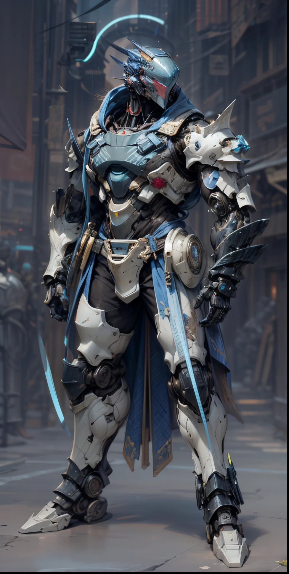 (((An epic and visually stunning digital anime masterpiece featuring a sylphlike masculine ((male:1.5)) decorated military dieselpunk cyborg soldier clad in a sleek yet tactical armored yet decorated leather military trench coat:1.2))), (((flat masculine male chest:1.5, full head covered by a mechanical mecha knight helmet with a narrow visor:1.5))), (((the character adorned in a (scifi tactical armored open front trench coat with a built in exoskeleton) (over a form fitted armor plated yet super sleek and revealing under suit with waist cut outs), the armor plating on the upper arms and shoulders beautifully engraved))):1.4. The image showcases the intricacies of the character’s armor and clothing:1.5, ((capturing their flamboyant essence and heavy mecha aesthetic:1.2)). The character also possesses an androgynous charm, (((with slim yet heavily muscled physique:1.2, sylphlike with a sleek waist, toned yet beautifully sleek cybernetic arms:1.3, mechanical arms and legs:1.3, mecha muscles:1.3))), looking at viewer, (((brass metal armor and brown leather, dieselpunk:1.3))), (((depth of field, cinematic lighting, chromatic aberration, ray tracing, UHD, masterpiece, no hair, super detail, high details, high quality, award winning, 8k, highres)))