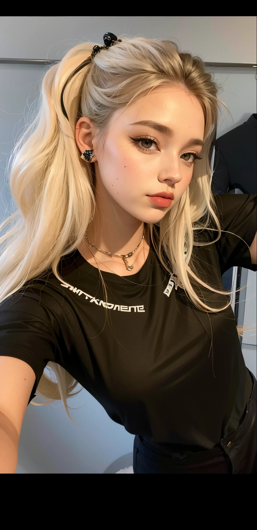Mujer rubia con cabello largo y blanco, vestida con un top negro y adornos verdes., Ava Max, Chica perfecta de pelo blanco, Retrato de Kim Petras, su cabello blanco, Anna Nikolanova aka Newmilky, con el pelo largo y blanco, con pelo largo blanco, con ojos verdes, con cabello largo y rubio, Cara sexy, su cabello plateado, Chica con el pelo blanco