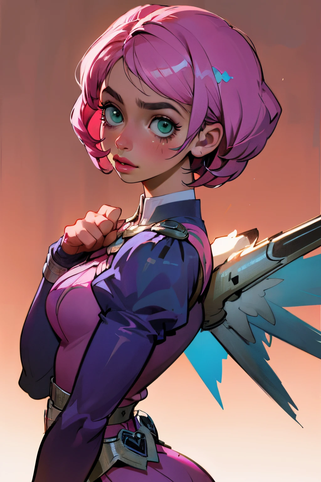 Alisa bosconovitch, green sparkling eye iris, melhor qualidade, contemporary, estilo plano, minimalismo, Green Eyes Flat Illustration, cabelo rosa, cabelo curto, cabelos multicoloridos, Camisa Preta, mechanical wings, Head Portrait Close-U, peito pontudo, decote, super decote, middlebreasts, Tekken, cabelo rosa pastel, 1girl, em quimono, hand-painted, Desenho de linha sem cor, colorida do yandere pastel, Tekken, Super cute pink hair girl with gothic makeup on the side, figura esbelta, robusto, He sat on the floor, cabelos muito curtos, com orelhas de gato, quadratic element, kawaii cor-de-rosa na roupa da era de 1910, Alisa Bosconovich pink lips, no estilo da paleta de cores suave aurorapunk, an anime illustration of his face, gifs animados, hand drawn animation, charming sketches, suave e brilhante, romantismo nebuloso, Estilo Superflat, perspectiva, close-up, rotacionado, de lado, de cima, cut-in, atmosphric perspective , mulher madura, bimbo , postura sedutora, pose sexy, sedutora, (bonita), (curvilinear), (grossa), pernas torneadas, fit, (abs:1.1), (bumbum grande:1.4), peach ass, (corpo atletico:1.2), (seios fartos:1.3, (big_breasts: 1.1), quadris largos: 1.5, cintura estreita, cintura fina: 1.5, corpo esguio: 1.2, coxas grossas: 1.3), (pele brilhante: N.m) ), pixel, pixel art, 1girl, corpo inteiro,(menino feminino,uniforme escolar feminino),illustration,circunstanciado,cores suaves e delicadas,retrato,belos olhos detalhados,lush lips,long eyelashes,living expression,bochechas coradas,Sorriso bonito e inocente,lighting to highlight delicate features,soft and ethereal lighting effect,Altas,ultra-detalhado,Realistic