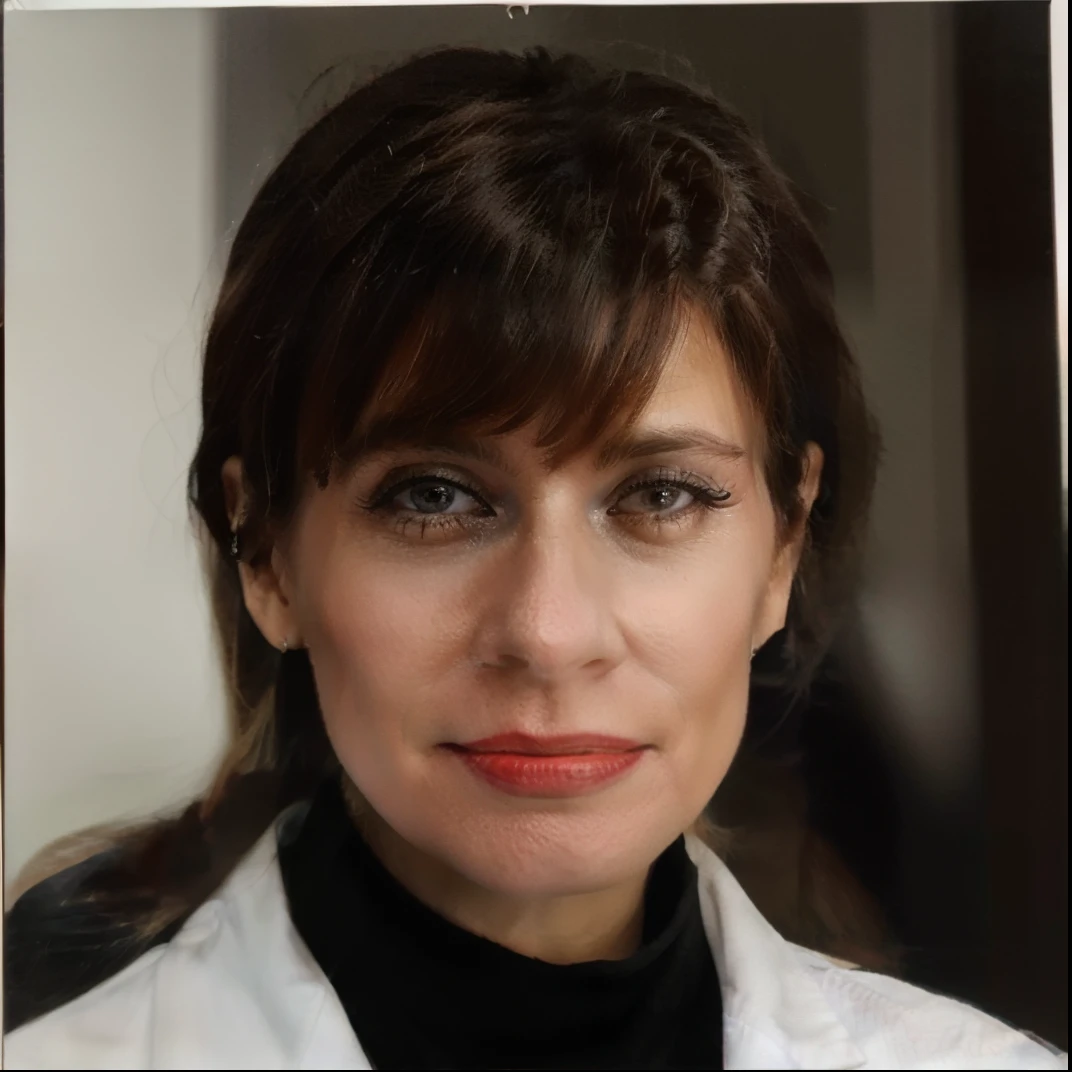 there is a woman, doctor, photo of a 50-year-old white woman, photo of a woman, realistic