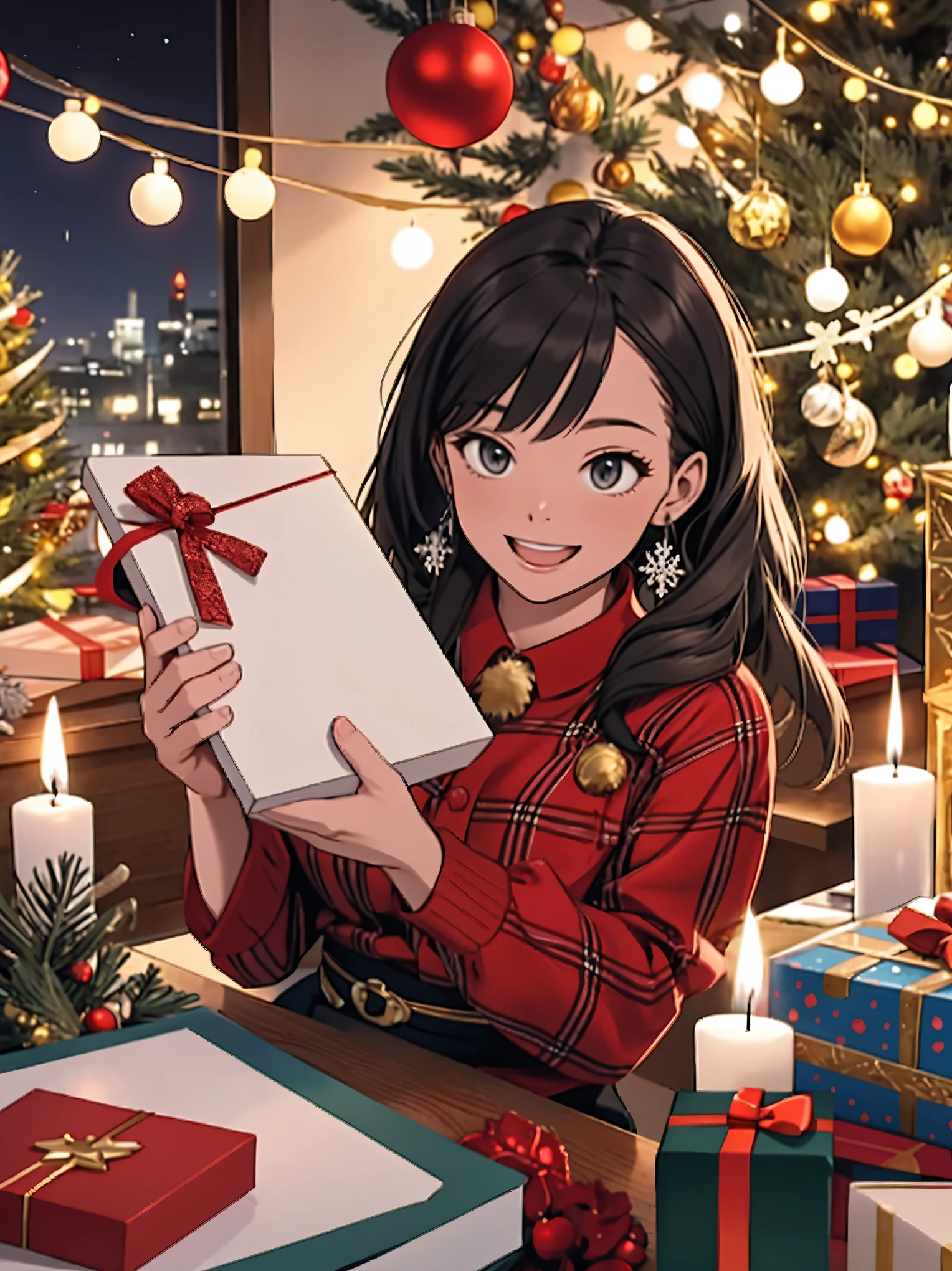 (best quality,4k,8k,highres,masterpiece:1.2),ultra-detailed,realistic,gifts,table,Christmas tree,decorations,wrapping ,bows,ribbon,presents,holiday spirit,vibrant colors,warm lighting,cozy atmosphere,toys,cards,candles,snowflakes,joyful,celebration,exquisite details,exciting surprises,shiny ornaments,sparkling tinsel,beautifully wrapped,excited children,anticipation,festive mood,magical ambiance,delightful moment,wonderful memories,family gathering,cheerful faces,Christmas magic,extravagant,abundance of presents,HDR,UHD,studio lighting,ultra-fine painting,sharp focus,physically-based rendering,professional,vivid colors,bokeh.