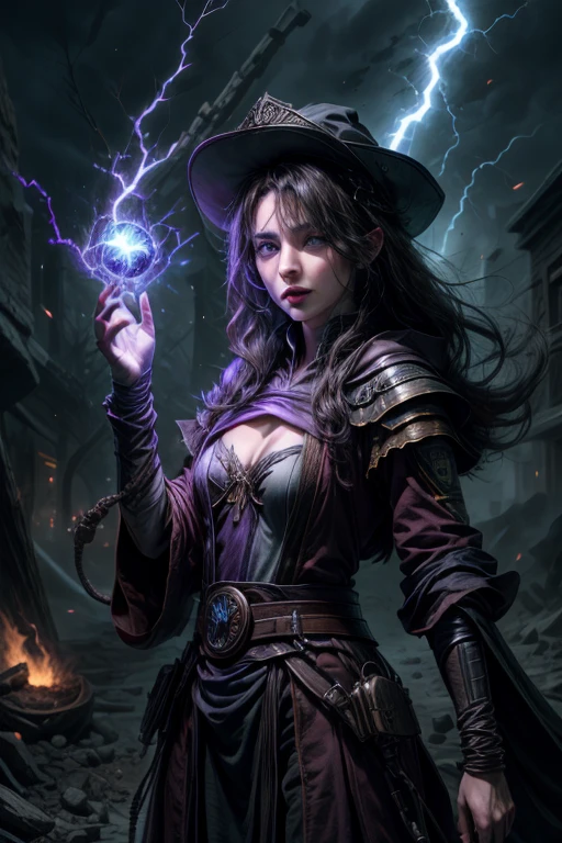 Hohe Detailgenauigkeit, best quality, 8K, [Ultra-detailliert], Meisterwerk, best qulaity, (Extrem detailliert), Dynamischer Winkel, Ultra-Weitwinkel-Aufnahme, .RAW, 1 female sith-lord with long curly red hair, casts magic spells of electric lightning, flashes and lightning shootout of her hands, Normal breasts, filmischer Hintergrund, (Meisterwerk:1.3), highres, filmischer Hintergrund, (Meisterwerk:1.2), high resolution