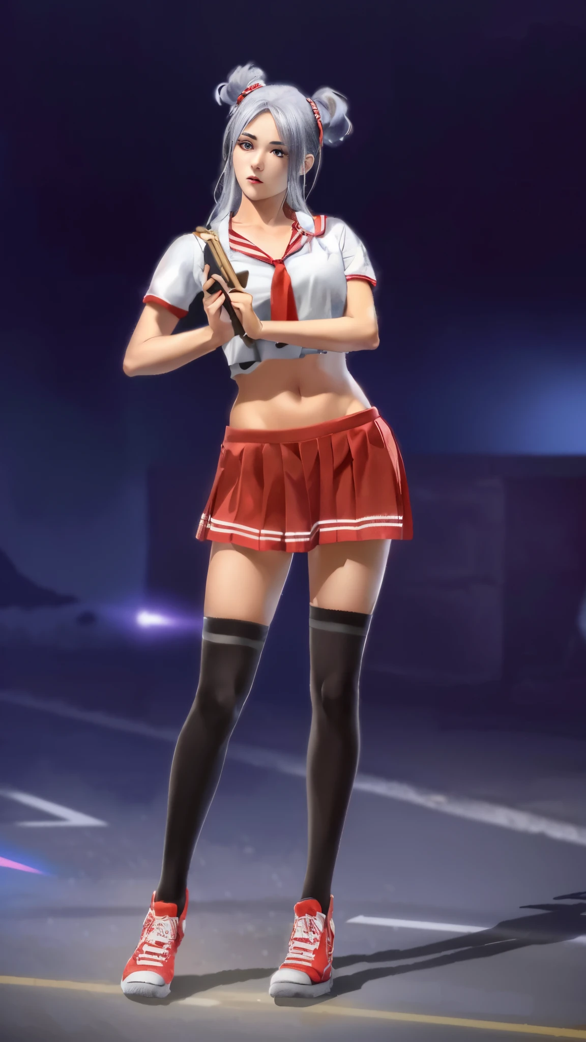 there is a woman in a red dress holding a gun, ingame image, red uniform, magical school student uniform, jk uniform, lunar themed attire, crimson attire, full body xianxia, kantai collection style, magic school uniform, magic uniform university, multilayered outfit, wearing a red captain's uniform, crimson clothes, in-game, in - game