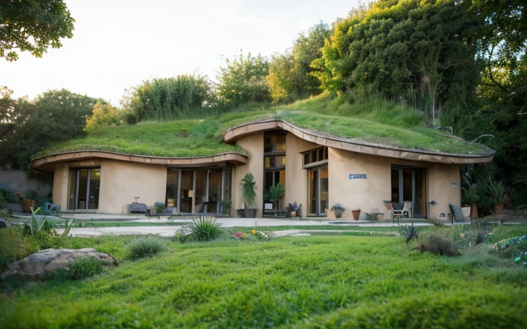 sky in backgound, greenroof