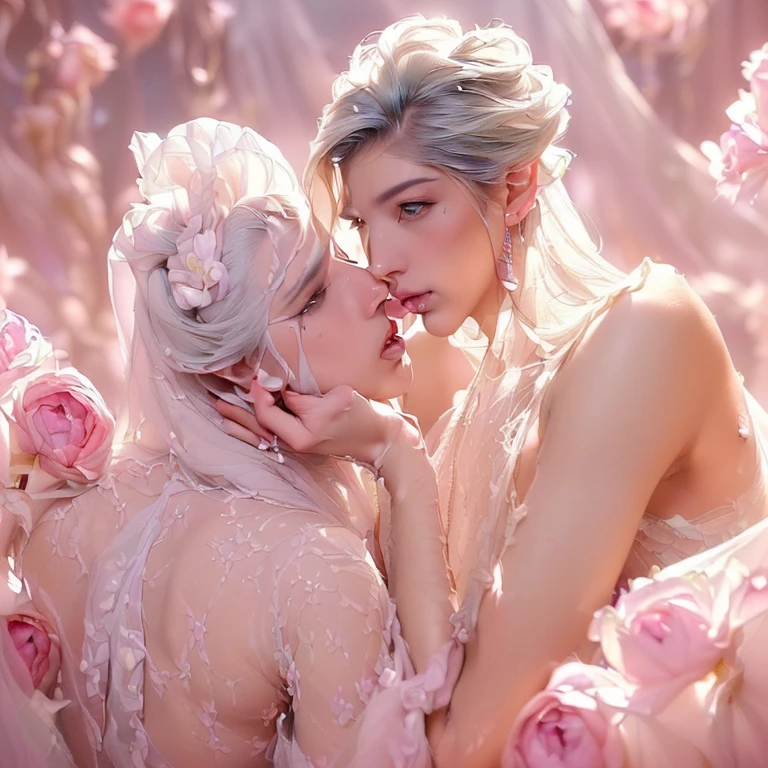 (masterpiece, best quality, dreamlike, hyperrealistic, 4k, 1boy:1.35), (Prince Narcissus is a beautiful royal translucent albino lithe slender androgynous male parasitic flower, Prince of Flowers, narcissistic vain squeamish haughty overflown with scorn and disdain matching his exceptional beauty, his beautiful eyes are enthralling, his smell is exotic and enthralling permeated with hallucinogens and pheromones, his testicles are tender delicate and easy to pluck like ripe fruits, anyone can castrate him, he is such a fragile beauty:1.65)