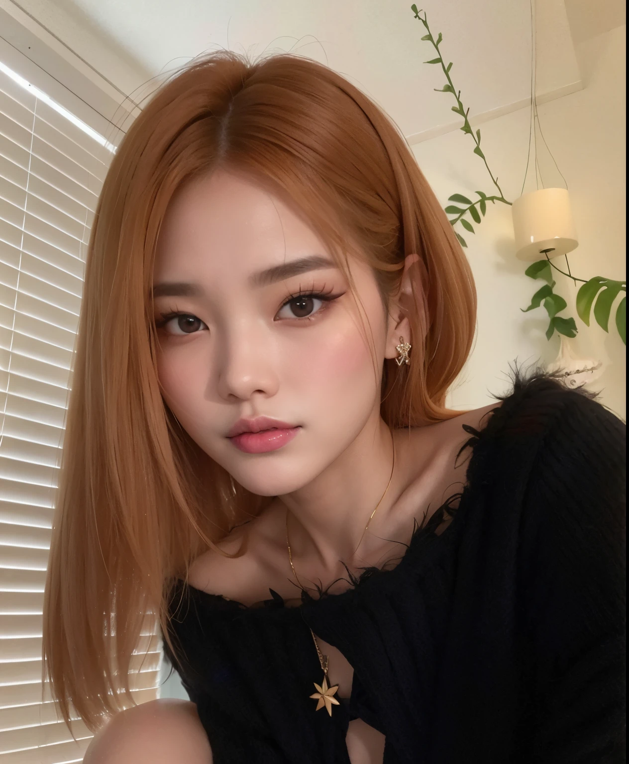 Hay una mujer con un collar en el cuello posando para una foto, Blackpink Jennie, Jossi de Blackpink, Retrato de Jossi de Blackpink, Sun Yunjoo, Heonhwa Choe, Parque Roseanne de Blackpink, Parque Ji-min, Jinyoung Shin, tzuyu de dos veces, con el pelo corto, Lee Ji - Eun, Lee Ji-eun