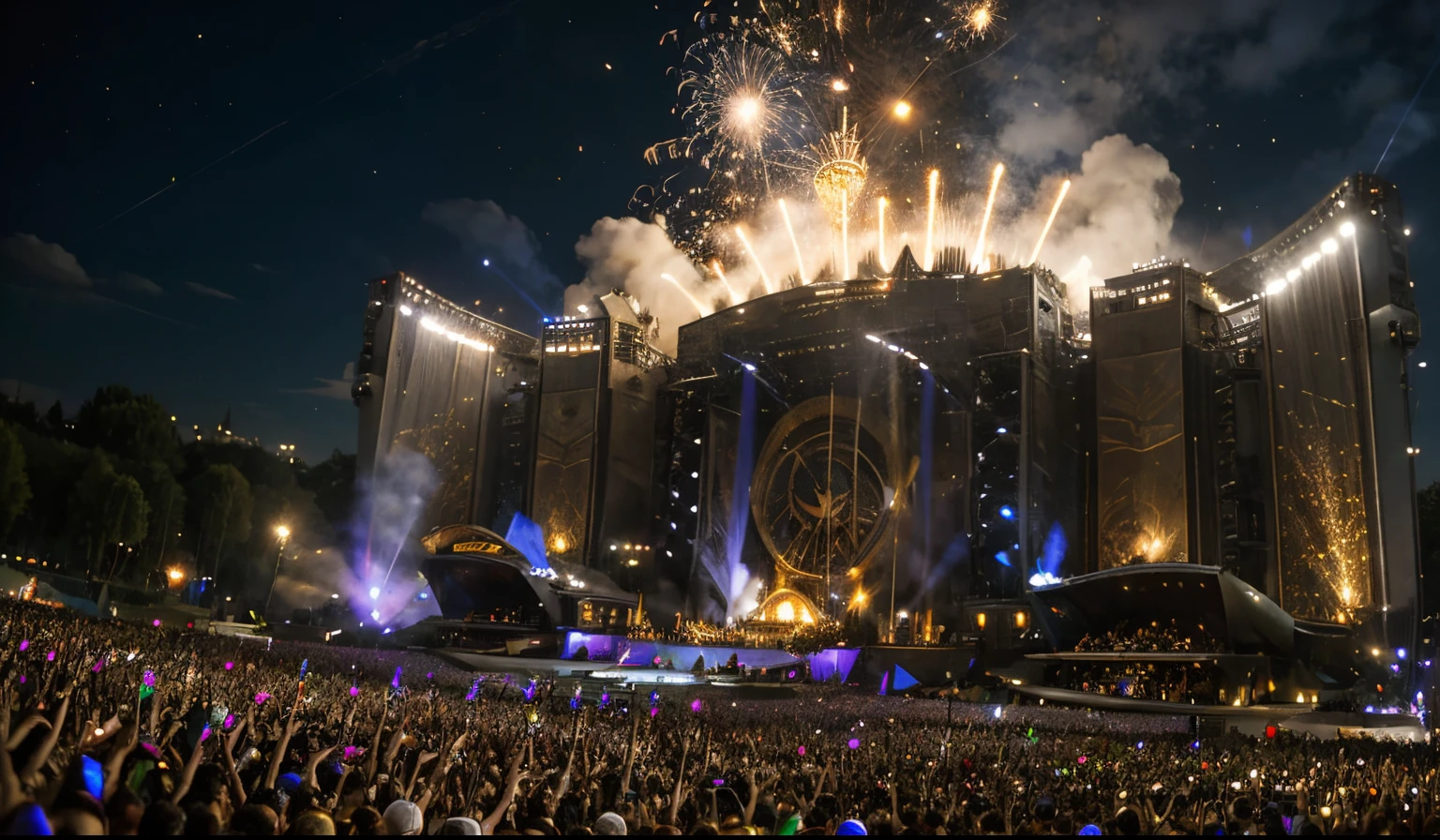 Tomorrowland, show, million people, 18k, ultra-realistic