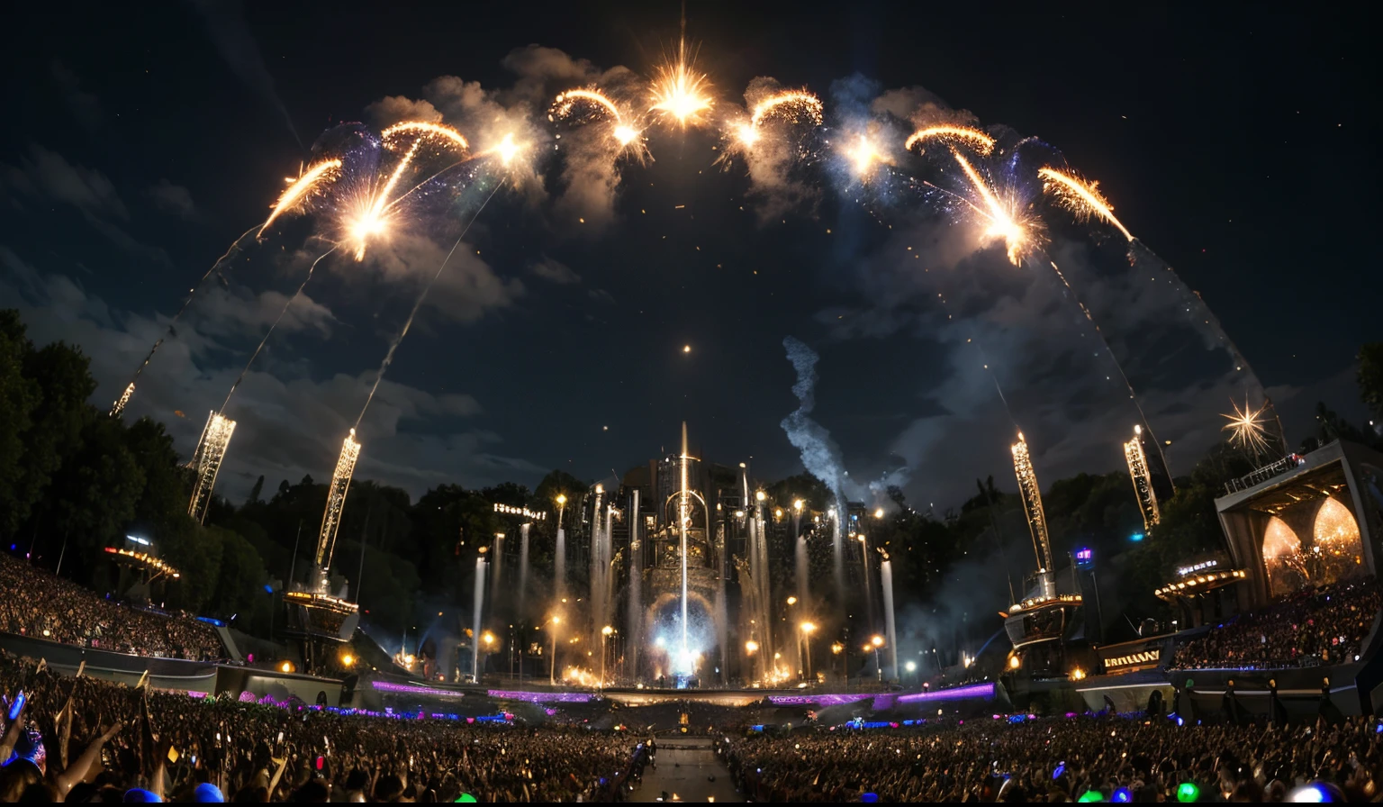 Tomorrowland, show, million people, 18k, ultra-realistic