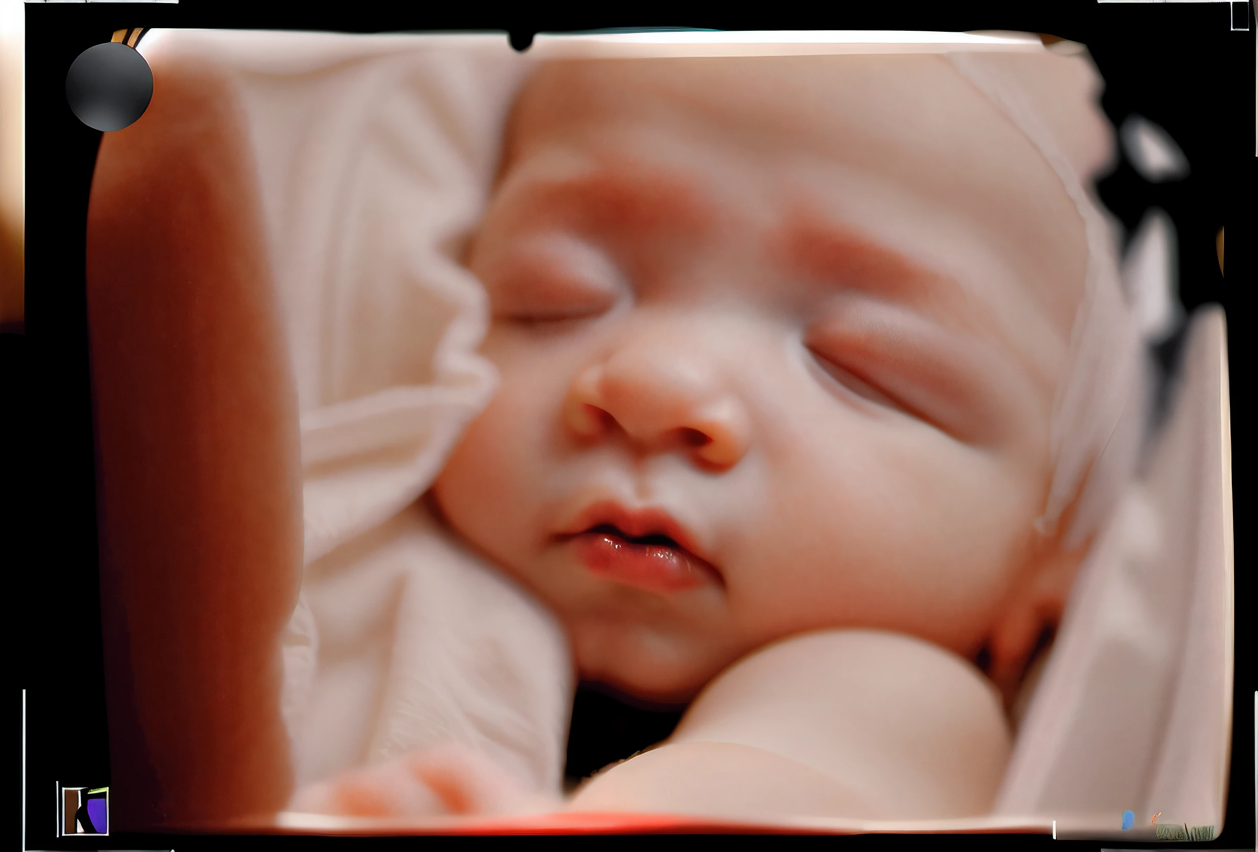 portrait, sleeping baby, fetus, inside womb, rosy face, hd, realistic, cute, baby girl, 8k, uhd, high quality, sharp focus, the composition beautiful rich and bright