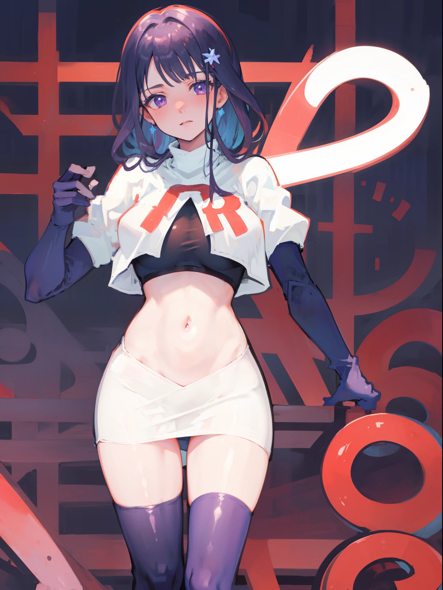 Beautiful nipple stand、1 , ( Looks very young:1.2) , (Flat Chest:1.2), A female superwoman Looks very young.... ,, {{cute:1.3}}, trembling:1.3}3, , Black Hair, ponytail, gloves, moon, 肘用gloves, Brown eyes, night,, Looking at the audience, Angry face with open mouth,満moon, 黒いgloves, Long Hair, belly button, Scrunchie, bangs, Expose your shoulders,Dynamic leg spread pose:1.2, Please bring your stethoscope:1.2,東アジアのarchitecture, Near the sky, architecture, Side Lock, ヘアScrunchie, Outdoor, Sky Porn,Ezvian everywhere:1.3, (She still is............、Beautiful slender body、 )、 (A gal showing off her flashy pink pants in a miniskirt),(Small breasts, Small breasts, Tight waist)、(大量のTentacles:1.2, ぬるぬるしたTentacles:1.3,Tentaclesに拘束される:1.3.Tentacles ),((superwoman loves ぬるぬるしたTentacles.. :1.3)),Browsing Caution:1.3