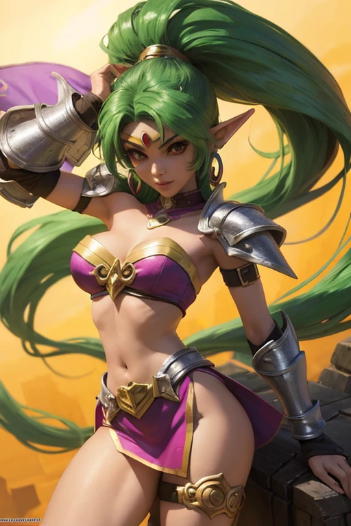 Shantae in world of warcraft with metal armor