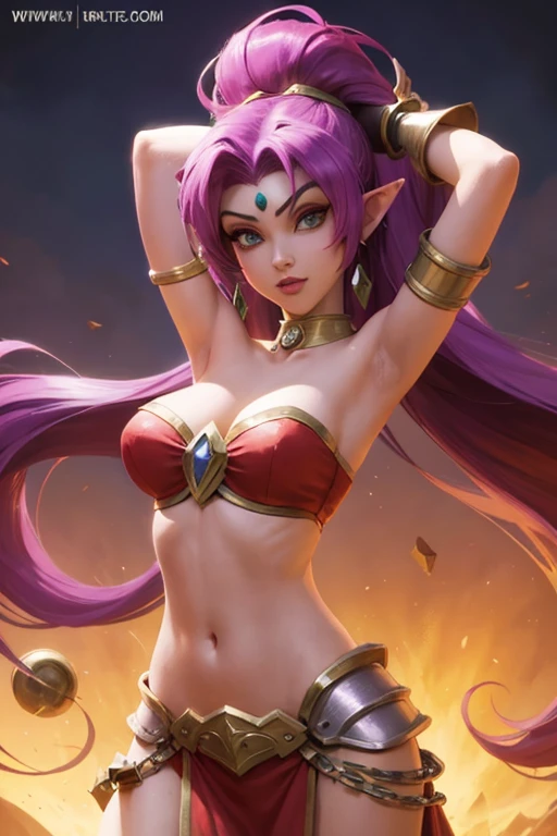 Shantae in world of warcraft with metal armor