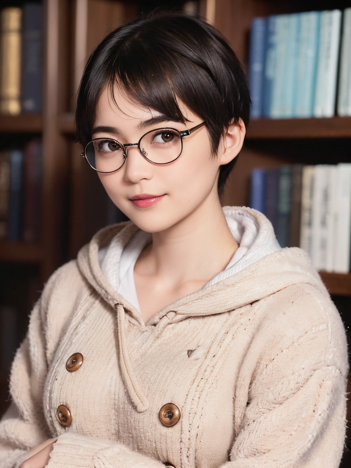 136
(a 20 yo woman,i&#39;i&#39;i&#39;i&#39;i&#39;i&#39;i&#39;i&#39;I&#39;m in a dark library), (A hyper-realistic), (high-level image quality), ((beautiful hairstyle 46)), ((short-hair:1.46)), (Gentle smile), (breasted:1.46), (lipsticks), (wears glasses,wide,atlibrary), (florals), (wearing hoodies)