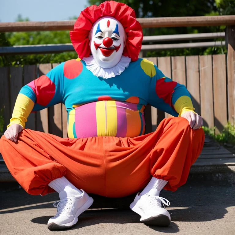 Clown Man&#39;s has grown so large that、&#39;he is very fat&#39;I can&#39;t stand up anymore.