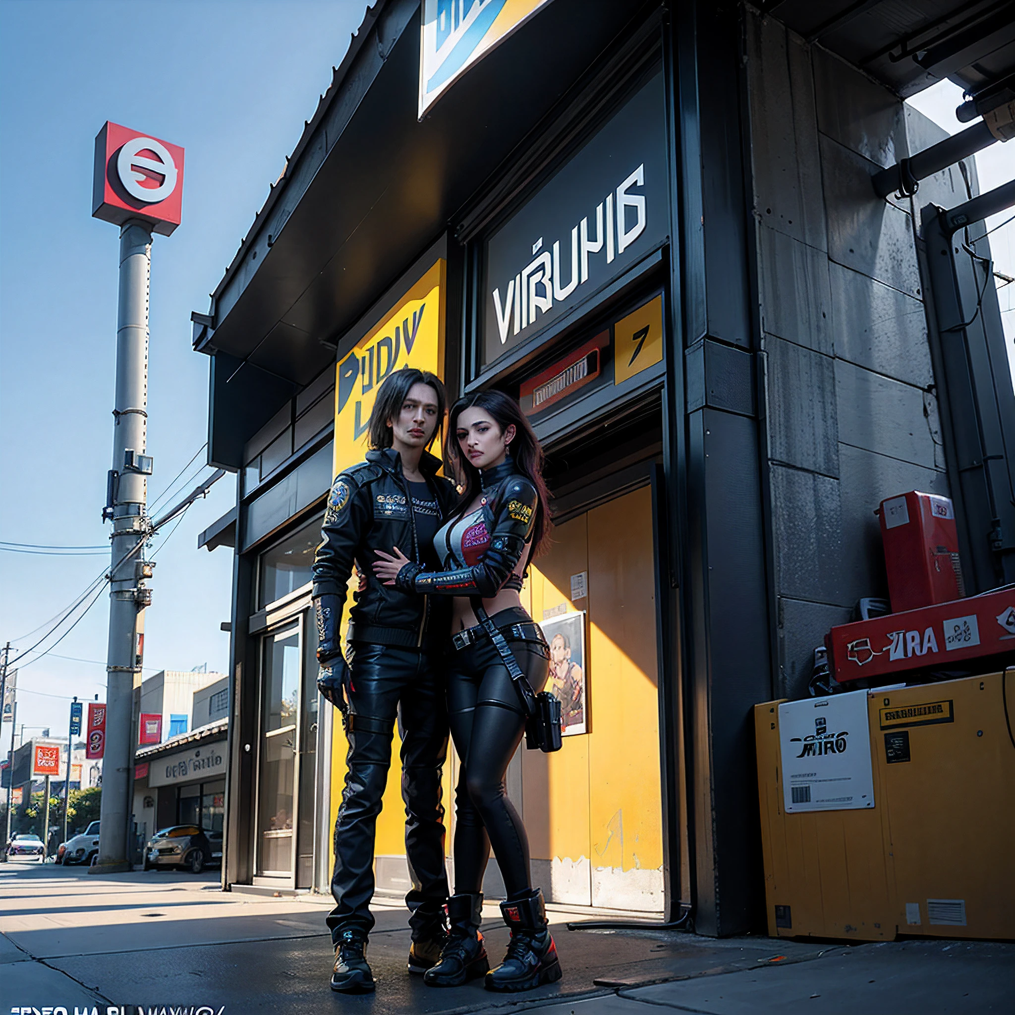 UHD, 8k, Highly Detailed, Realistic, Game Cyberpunk 2077 style movies Pixar, poster, Architecture
