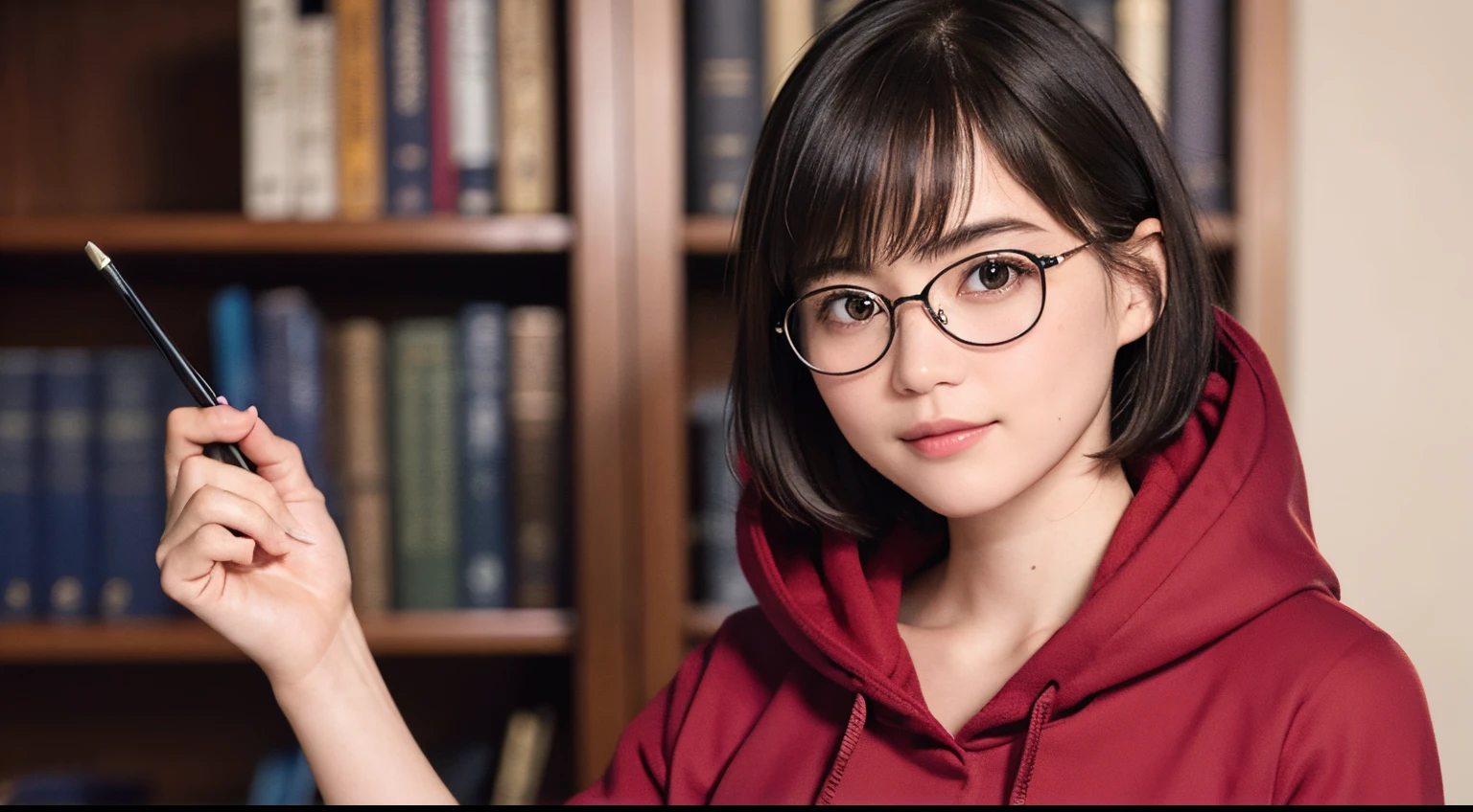 136
(a 20 yo woman,i&#39;i&#39;i&#39;i&#39;i&#39;i&#39;i&#39;i&#39;i&#39;i&#39;I&#39;m in a dark library), (A hyper-realistic), (high-level image quality), ((beautiful hairstyle 46)), ((short-hair:1.46)), (Gentle smile), (breasted:1.46), (lipsticks), (wears glasses,wide,atlibrary), (florals), (wearing hoodies)