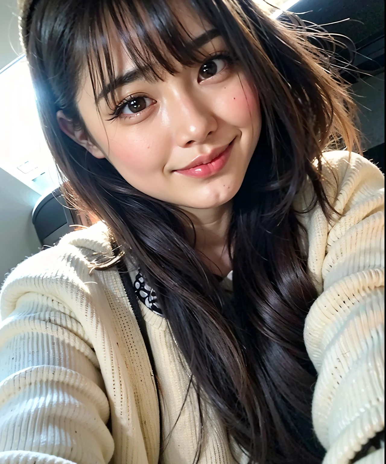 bloated woman with a hat and a surprised expression on her face, Ulzzang, Chiho, wan adorable korean face, coreana, Jaeyeon Nam, young adorable korean face, young cute wan asian face, Kimi Takemura, Yoshitomo Nara, com bonito - fino - rosto, meninai bonito