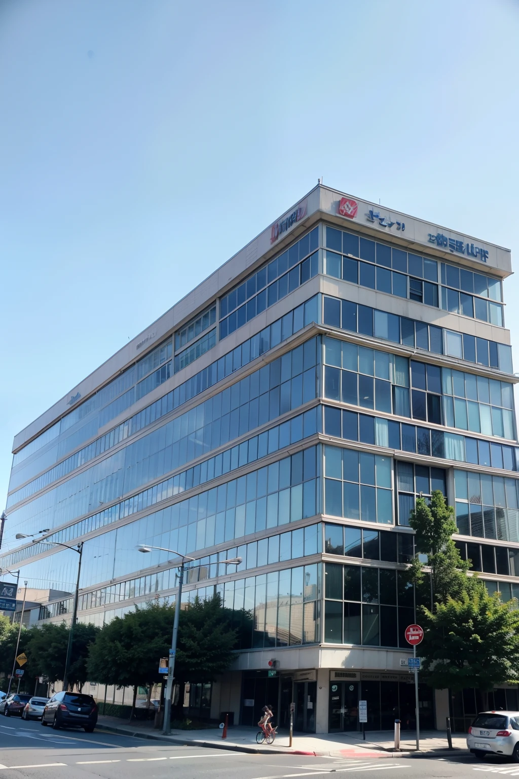 Real view of technology company building