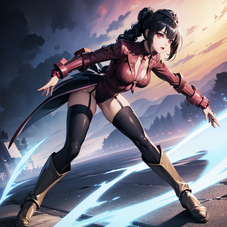 ultra-detailed, Explicit, Beautiful body, Beautiful Nose, Beautiful character design, perfect eyes, perfect face, ultra highres, 4K, beautiful legs, perfect legs, Nice hands, Perfect hand, Masterpiece, Best Quality, Highly detailed, illustration, absurdres, street fighter, doll suit, shadaloo doll, dollsuit, girls, multiple girls, expressionless, blank eyes, looking at viewer, red gloves, emotionless, black latex, corrution, mind control, female combatant, full body, hypnotized, unhappy trance, full body suit, ribbed bodysuit, both arms at side, stand up straight, obey, perfect female body, extremely glossy latex, hypnosis, hypnoLora, empty eyes, Mind control device, poses, brainwashed, submissive_pose, Slave, hat, necktie, stand up straight, standing, standing at attention, belt, extending the right arm from the shoulder into the air with a straightened hand, nazi saluting, military, military saluting, salute, right hand saluting, left hand at side, latex, ribbed bodysuit, wide hip, thicc, a curvy body, garter belt, black thighhighs, frilled sleeves, stakes of purgatory, cure happy, low twintails, feather hair ornament, tiara, wrist cuffs, Cure Happy, Smile Pretty Cure, pink hair, pink eyes