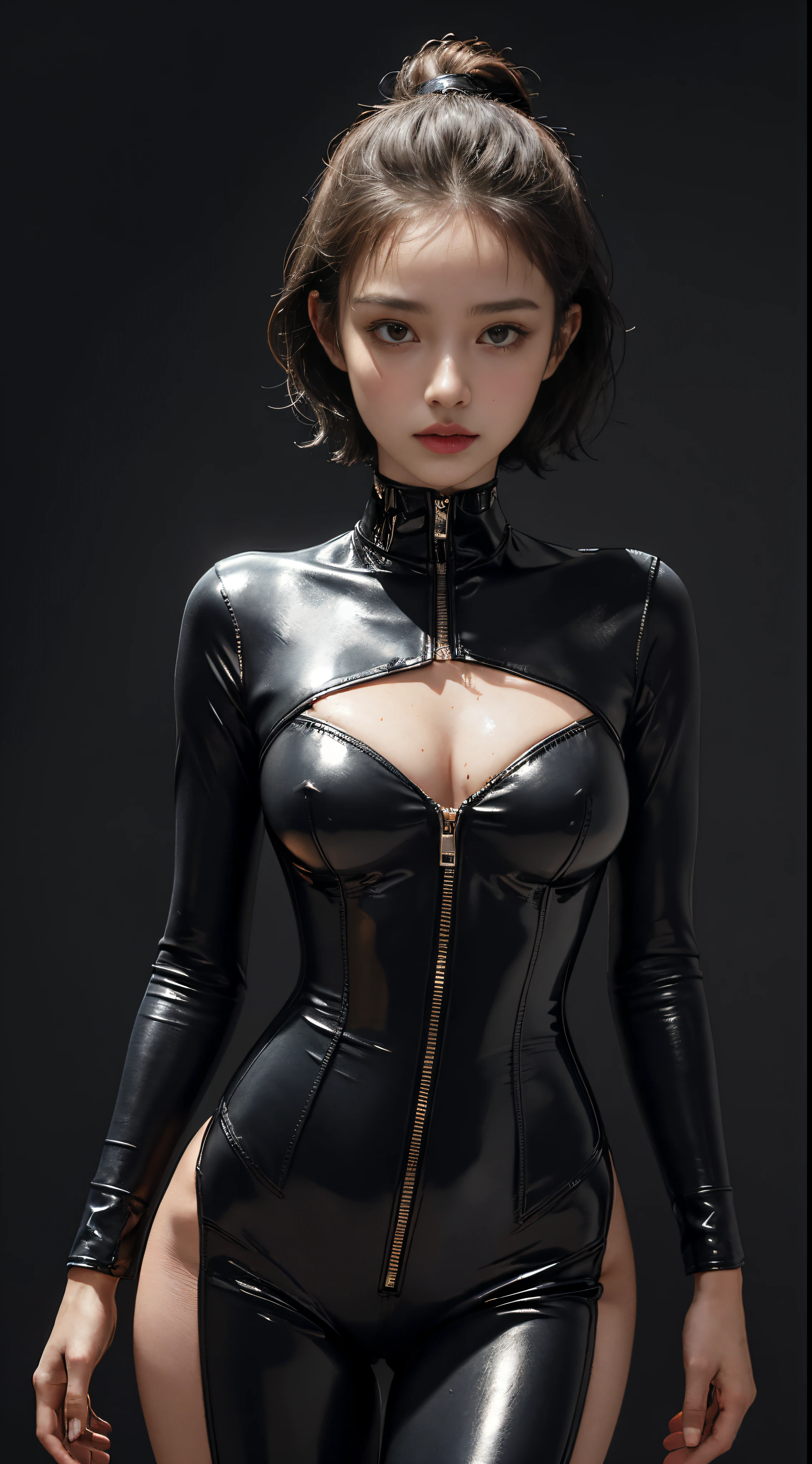Nakid,slave,rubber,black corset,catsuit,collar,nsfw,((highest quality, 8k, masterpiece: 1.3)), crisp focus: 1.2, beautiful woman with perfect figure: 1.4, slender abs: 1.2, wet body: 1.5, highly detailed face and skin texture, detailed eyes, double eyelids, very short hair,
