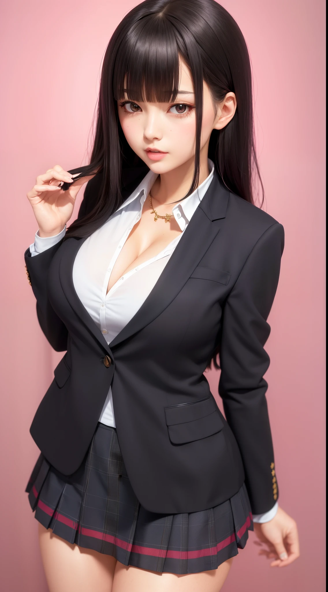 (top quality, masutepiece: 1.1), (Realistic: 1.3), BREAK (((FF7,Tifa_lockhart))),(solo,Tifa:1.2),(japanese ,gray tailored jacket,gray tailored pant,office suit:1.3) ,(office, sofa,indoor),(Lying:1.5,on back:1.5),(cool pose:1.1),Ultra-detailed face, Detailed eyes,Red eyes, BREAK (((FF7,Tifa_lockhart))),(light brown hair, Large breasts: 1.2), BREAK (Small and beautiful hard nipple)  About 18 years old,kawaii,smile,face focus:1.5,making like she wants to kiss you:1.2,shy,blush,suggestive,sensual,kiss,