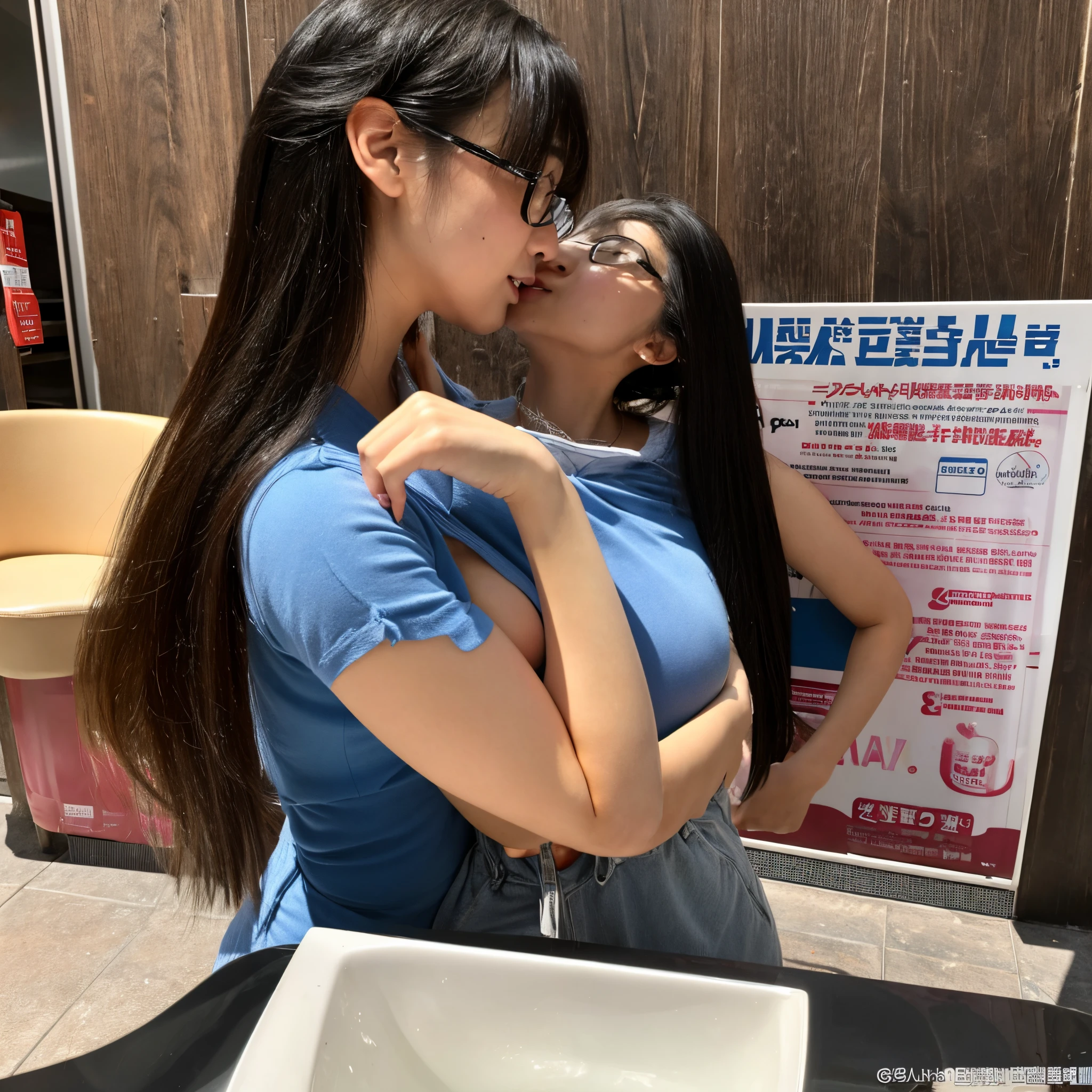 Using stunning ray tracing effects to create a stunning masterpiece, it features two charming girls with delicate, slim bodies, beautiful curves, and proportional limbs, complemented by the best shadows and realistic lighting. Have medium sized breasts, show cleavage, perfect face, shiny skin, and pretty eyes.