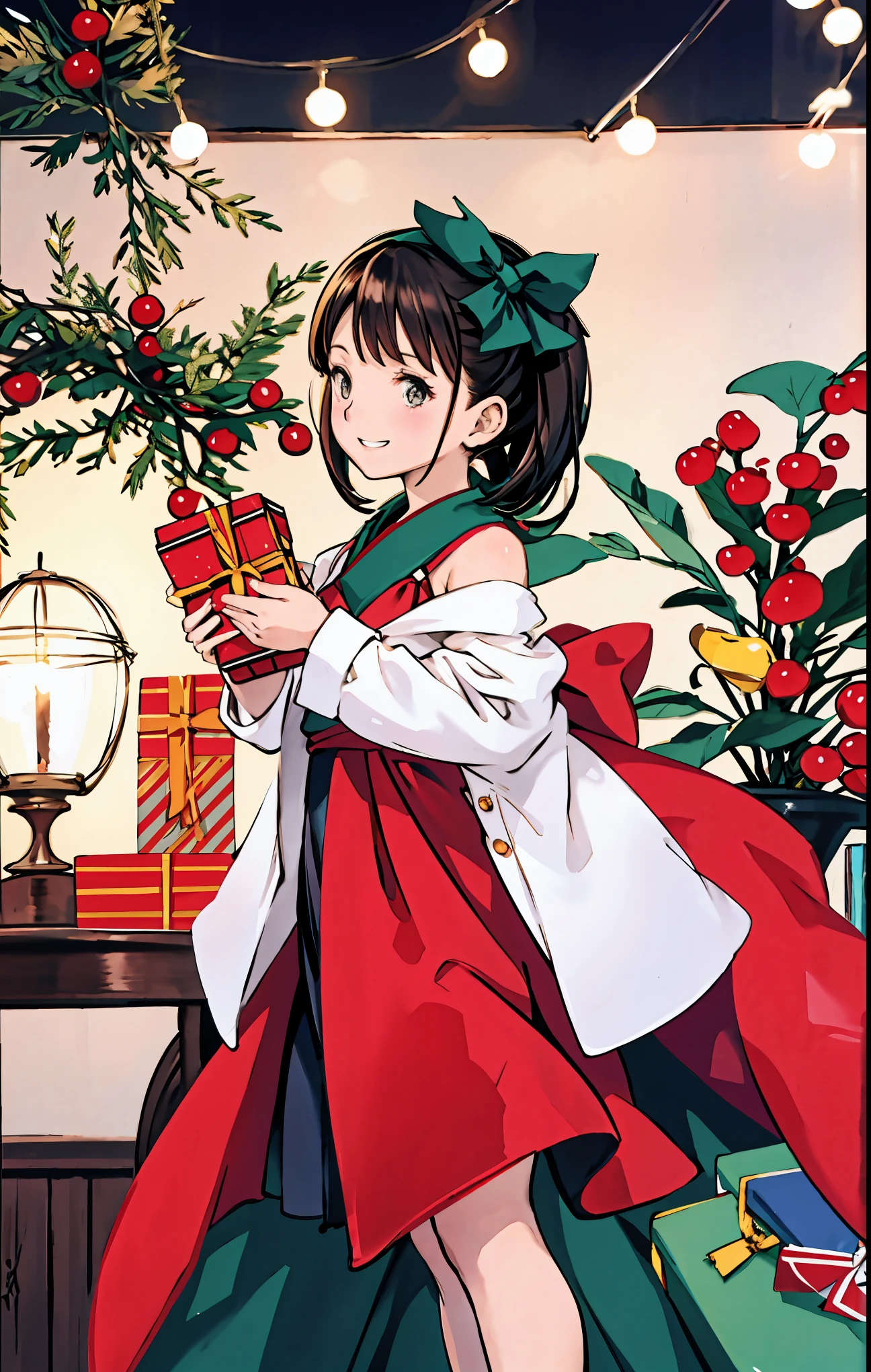 (best quality,4k,8k,highres,masterpiece:1.2),ultra-detailed,realistic,gifts,table,Christmas tree,decorations,wrapping ,bows,ribbon,presents,holiday spirit,vibrant colors,warm lighting,cozy atmosphere,toys,cards,candles,snowflakes,joyful,celebration,exquisite details,exciting surprises,shiny ornaments,sparkling tinsel,beautifully wrapped,excited children,anticipation,festive mood,magical ambiance,delightful moment,wonderful memories,family gathering,cheerful faces,Christmas magic,extravagant,abundance of presents,HDR,UHD,studio lighting,ultra-fine painting,sharp focus,physically-based rendering,professional,vivid colors,bokeh.