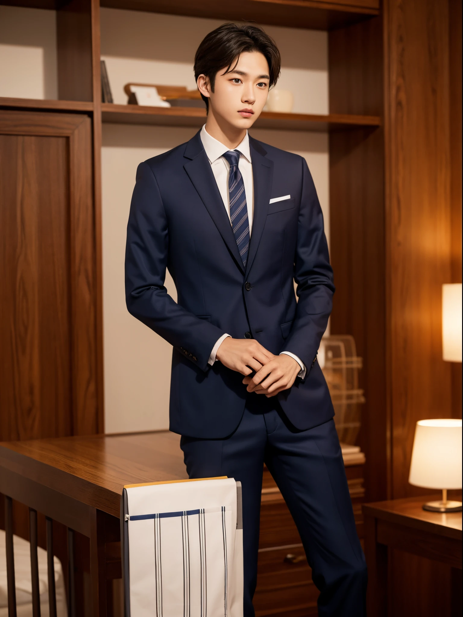 boy, 17 y.o, handsome, suit, tie
