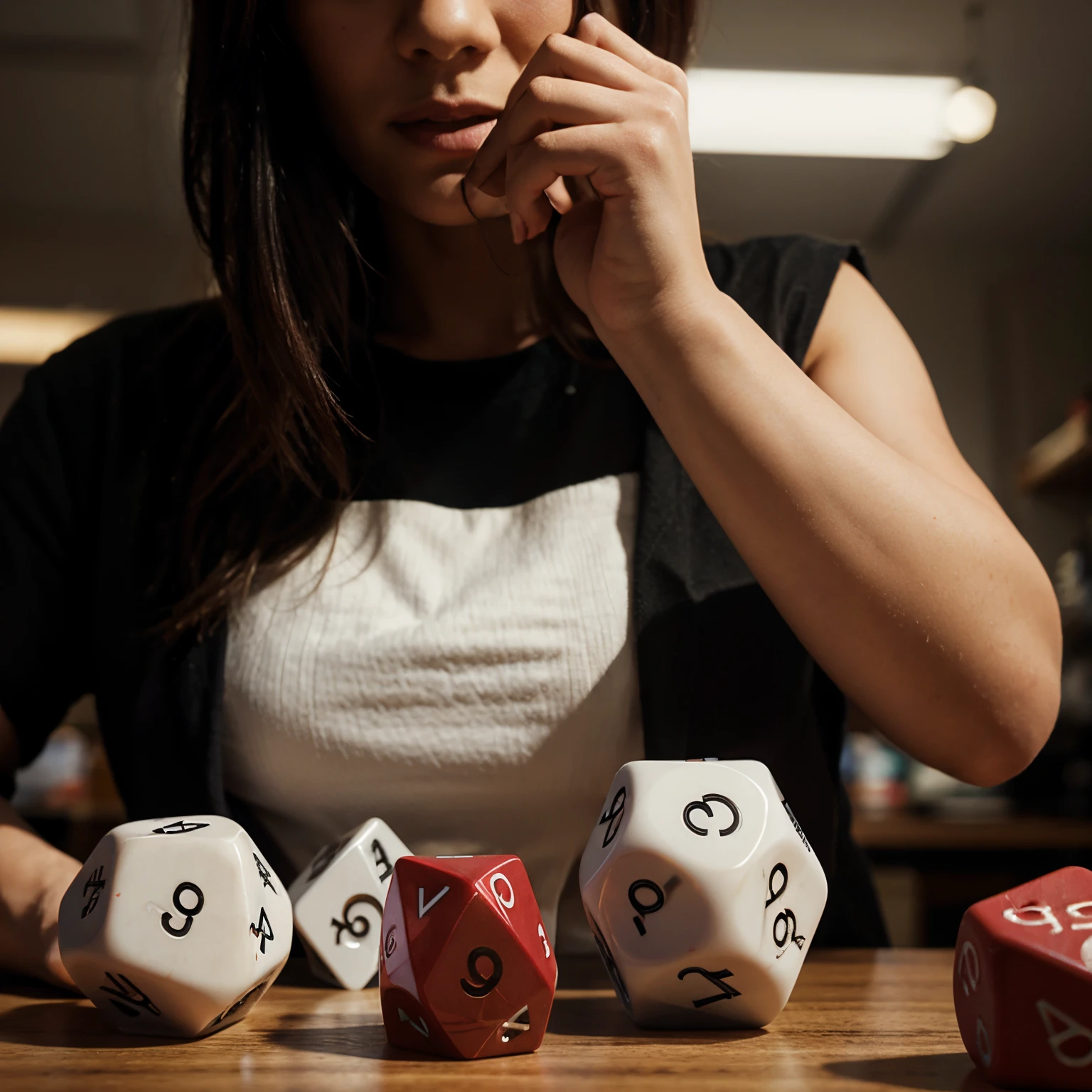 Dice in the middle of background