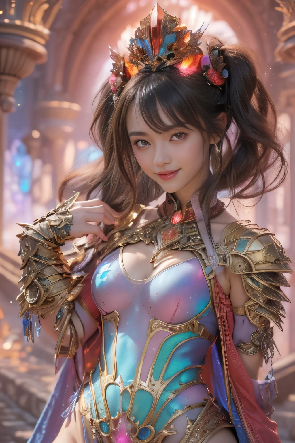 (RAW image quality:1.4), (NSFW), ((1 female:1.4)), one personで, 16 years old, 7 head and body, (cute face), (Beautiful shining blue eyes:1.4), (ideal body proportions), (An android with a mechanized left leg and left arm.:1.4), (platinum metal machinery), length , chest fantasy, cleavage, big breasts, (Underboo Boo:1.4), magic effect, ((Small armor:1.4)), (((Exposed raw skin:1.4))), (Costumes that dig into the crotch), (pubic hair), (has a big sword:1.4), , strong wind, My clothes are transparent, Wet, short hair, black hair, , thin, small ass, beautiful feet, thin脚, surrealism, cinematic lighting, written boundary depth, one person'point of view, f/1.8, 135mm, nffsw, battle pose, table top, Accurate, ((anatomically correct)), rough skin, Super detailed, advanced details, high quality, award-winning, 最high quality, High resolution, 8k