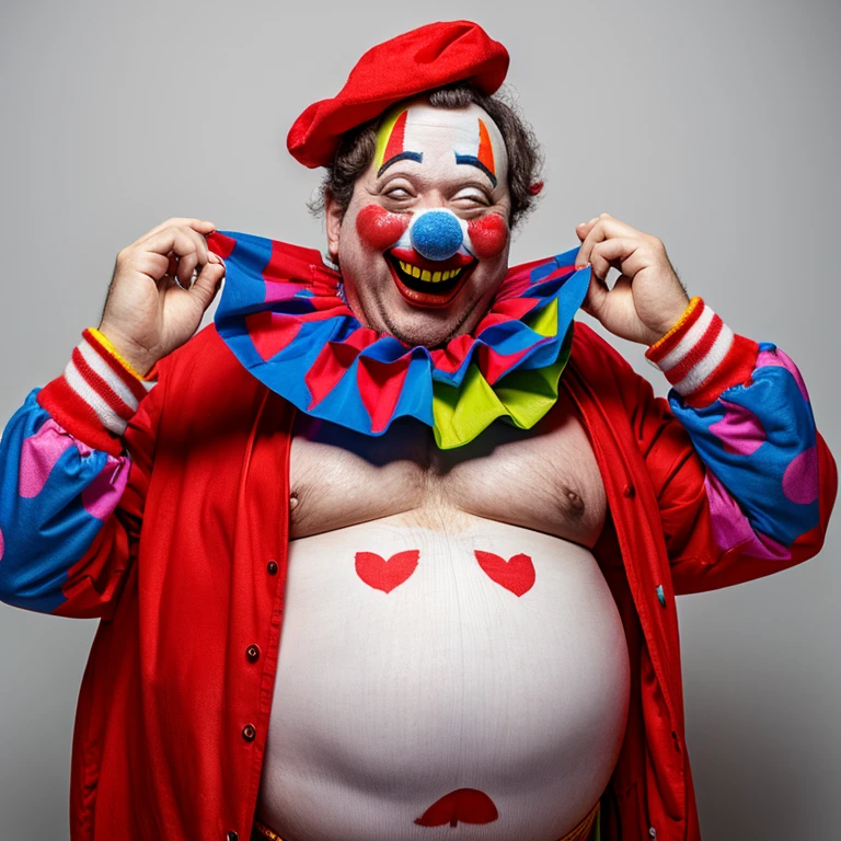 Clown man gets fat Clown man'My stomach is getting rounder