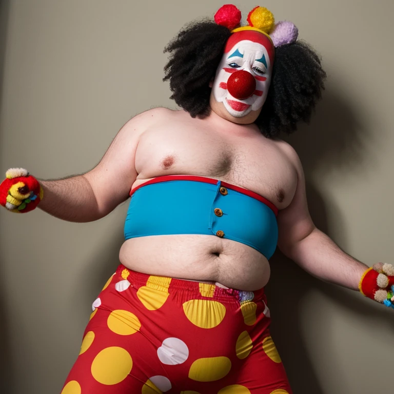Clown man gets fat Clown man'My stomach is getting rounder and I feel like the button on the stomach of my clown suit is about to come off.