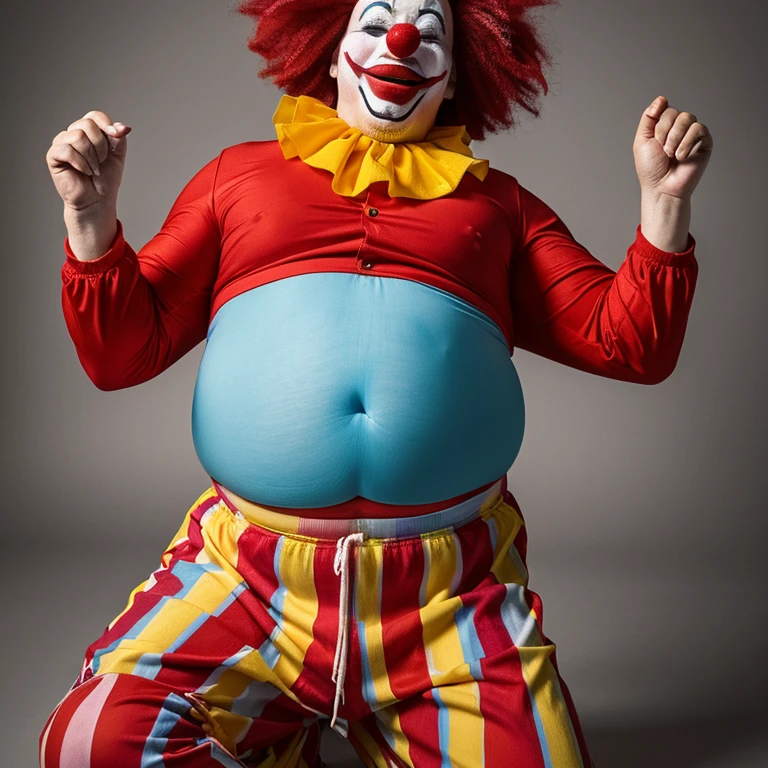 Clown man gets fat Clown man&#39;My stomach is getting rounder
