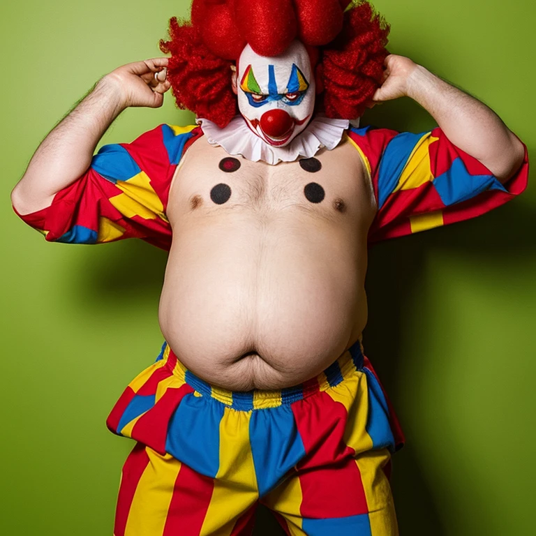 Clown man gets fat Clown man'My stomach is getting rounder and my stomach is too big