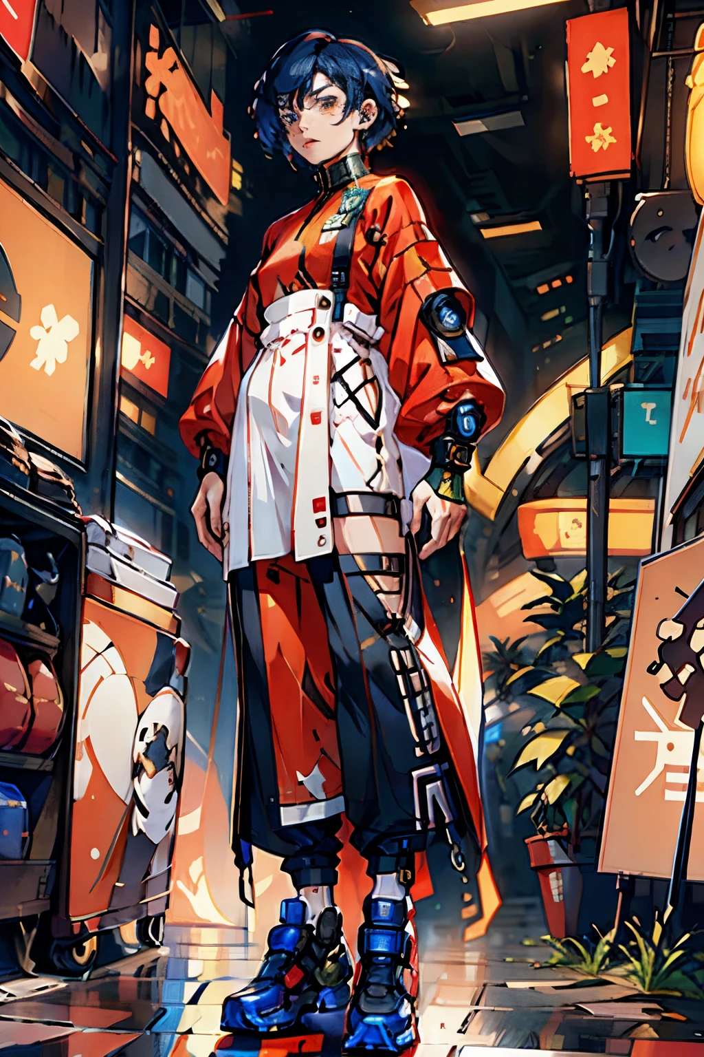 Male character, futurist , streetwear