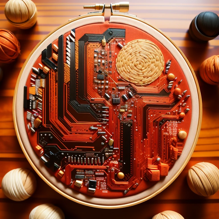 masterpiece, best quality, highly detailed, cuocuoxiu, punch needle embroidery, circuit diagram, semiconductor,
circuit board,