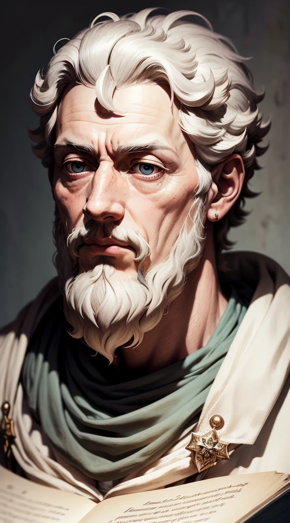Marcus Aurelius, episch, Detailliertes gesicht, philosopher