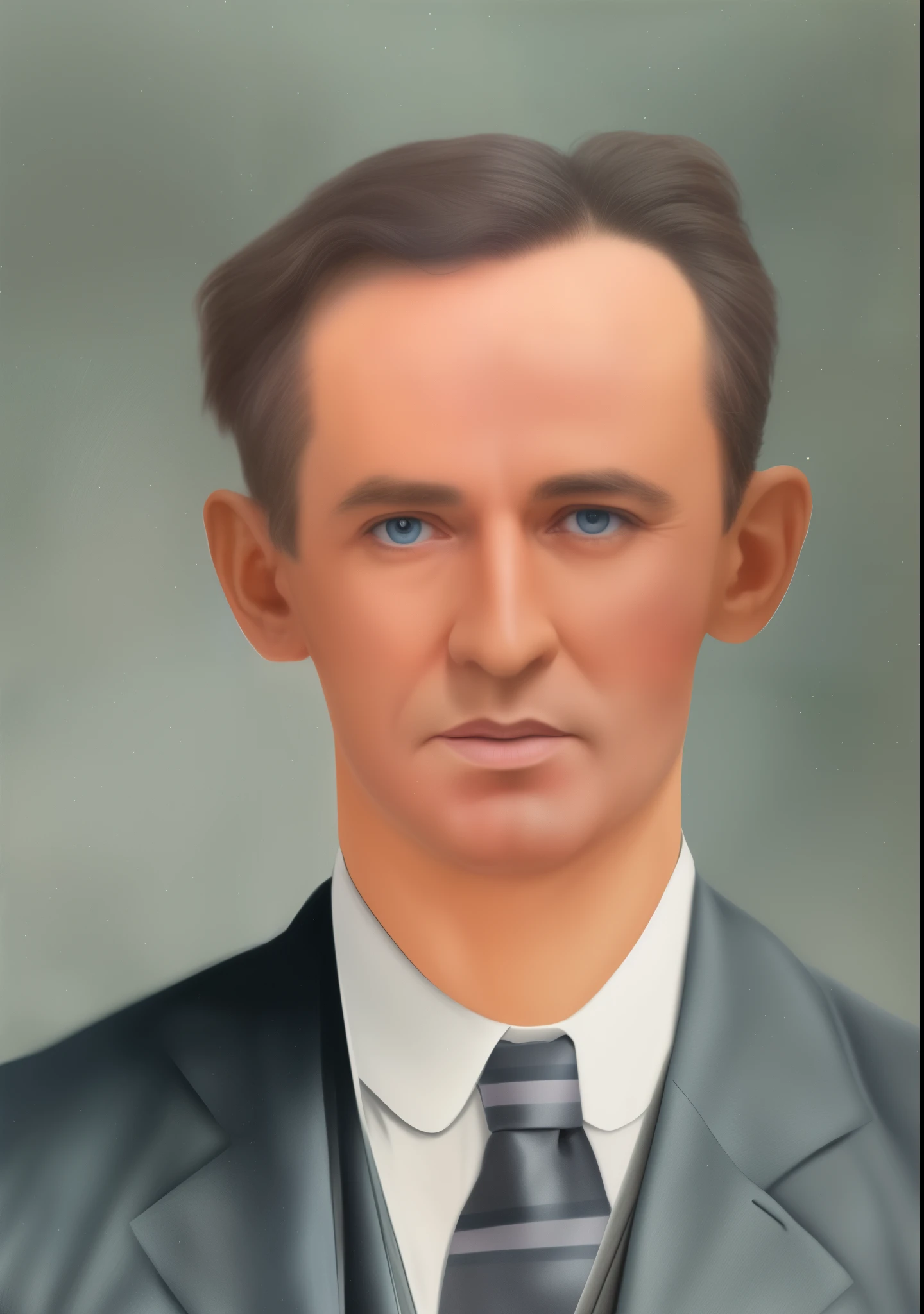 there is a man in a suit and tie posing for a picture, Houdini & Photoshop, foto colorida, Coloration 1 9 0 4 photo, uma foto colorida, Colouring, fotografia colorida, Colouring, Background Coloring, houdini rendering, Portrait Coloring, Photon Coloration, studio portrait Coloring, rosto restaurado realista, Colouring, Portrait Detailed Coloring