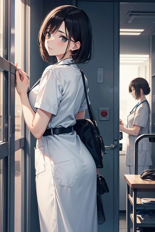 Beautiful Mature Woman、doctor、diagnosis、hospitals、Facing backwards