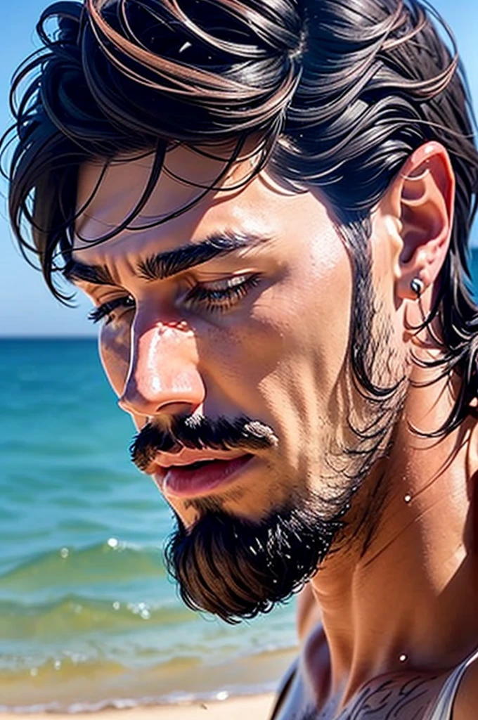 barbado, Shirtless man under the sea, long hair, Super buff y cool, pecho peludo y cuerpo peludo, pecho peludo, Pelo en el pecho, 30 years old man :: atletic, pecho peludo desnudo, vello escaso en el pecho, cuerpos peludos, torso peludo parcialmente masculino, inspirado por acuaman