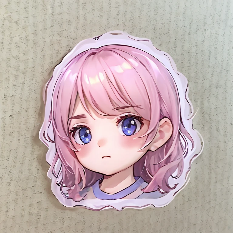 (sticker), 1 cute girl, Clear lines, clean background, White background